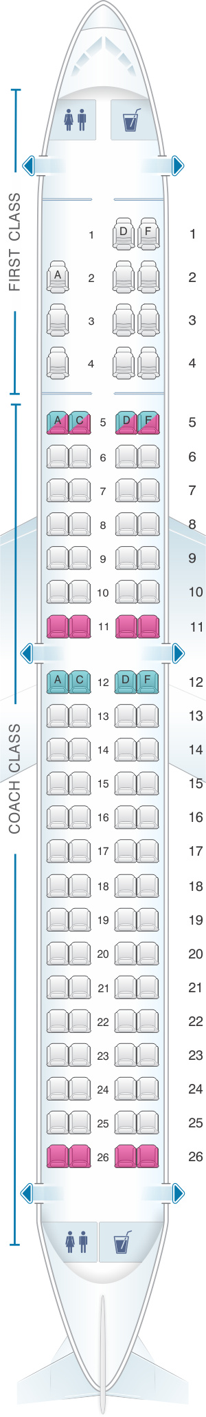 Aircraft E175 Seating Chart