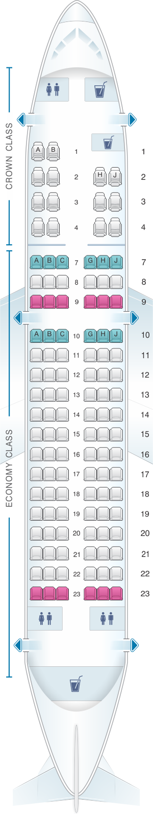 Airbus A319 100 Seating Chart