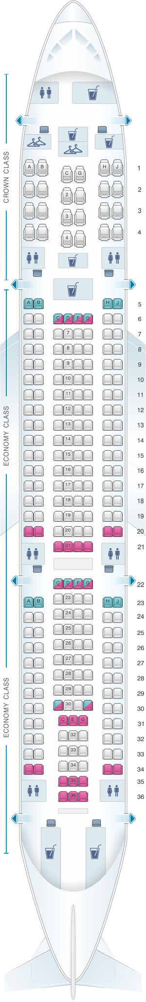 Airbus A340 200 Seating Chart