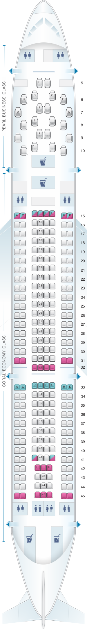 Jet Airways Airbus A330 200 Seating Chart