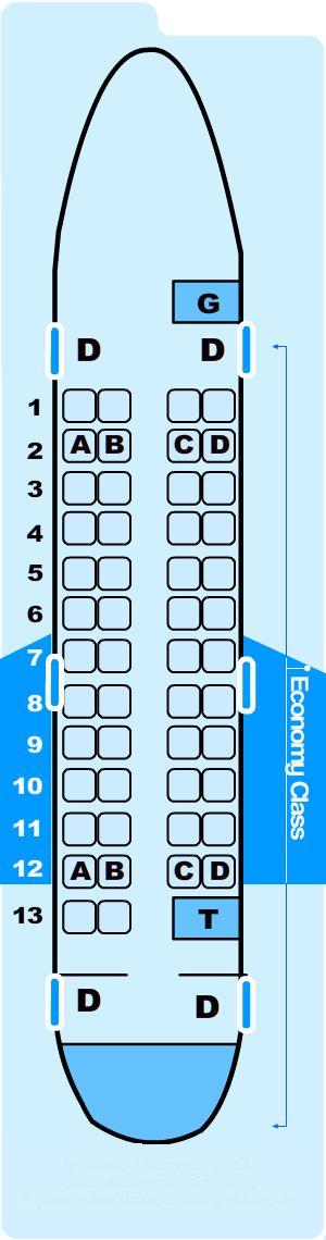 Canadair Regional Jet Delta Seating Chart