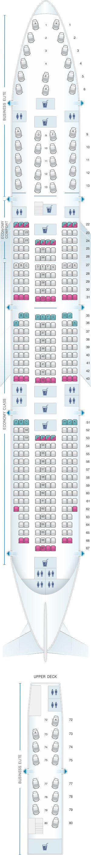 Delta Airlines Boeing 747 Seating Chart