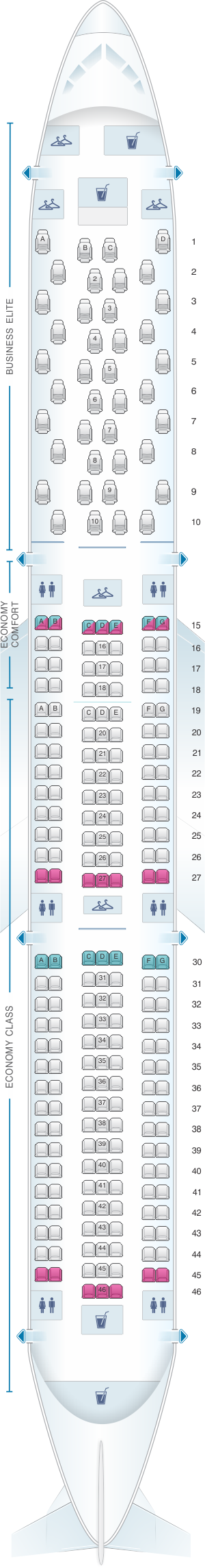 Boeing 767 400 Seating Chart