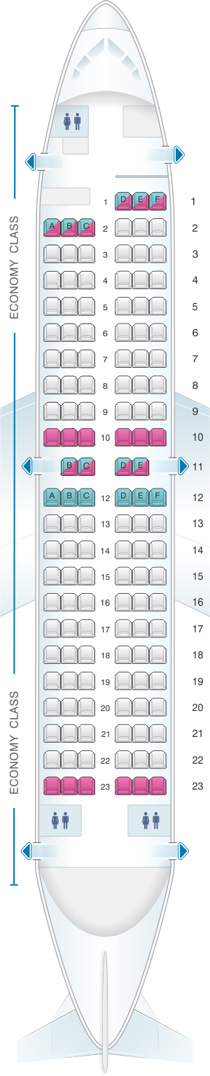 Seat map for Air New Zealand Boeing B737 300