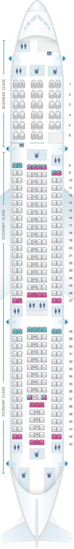 A343 Jet Seating Chart