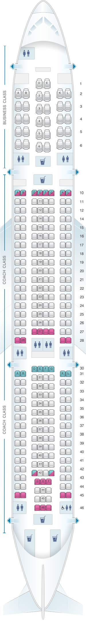 Air France A343 Seating Chart