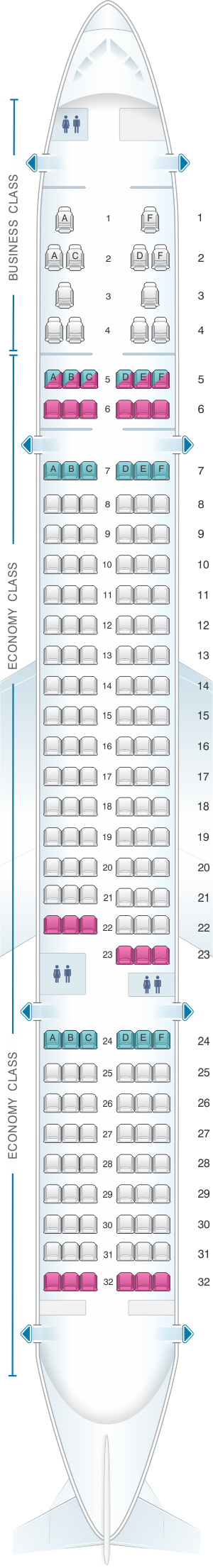 Delta Airlines Boeing 757 200 Seating Chart