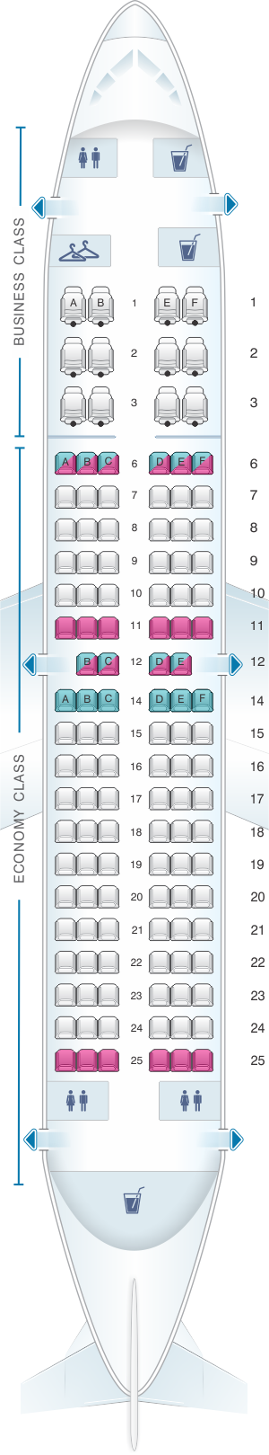 Seat map for Aeromexico Boeing B737 700