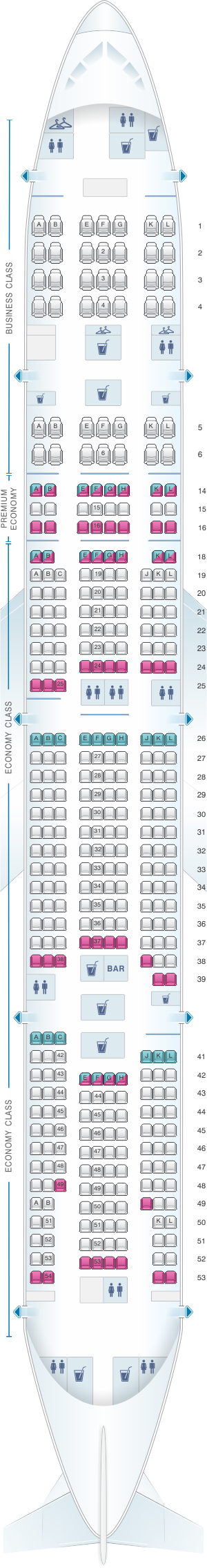 air france seat map 777 300er