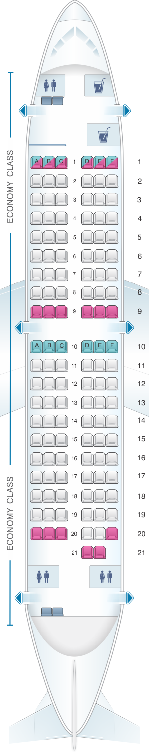 Seat map for Air North - Yukon's Airline Boeing B737 500