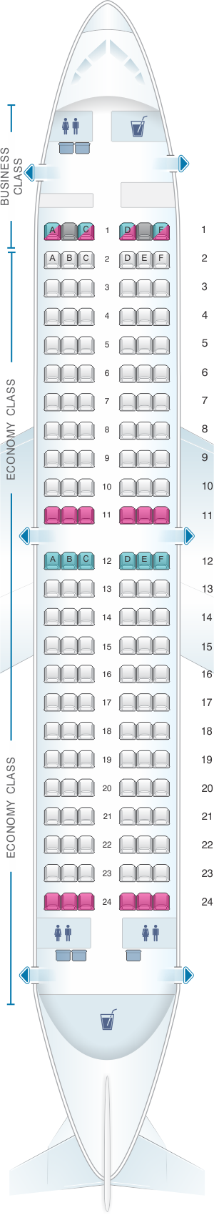 Seat map for airberlin Boeing B737 700