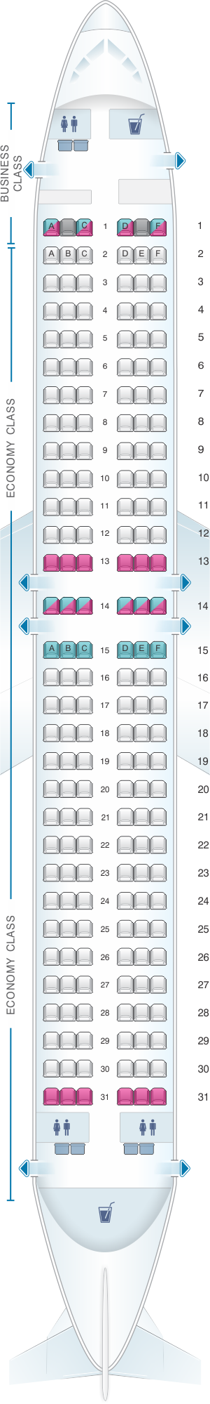 Seat map for airberlin Boeing B737 800