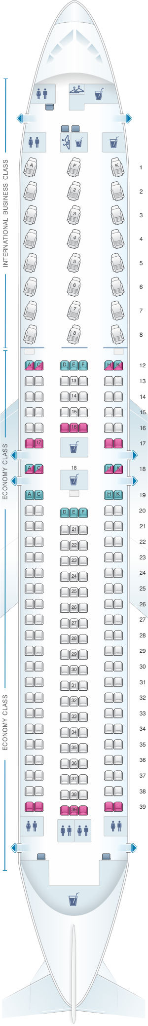 Boeing 767 300 Seating Chart