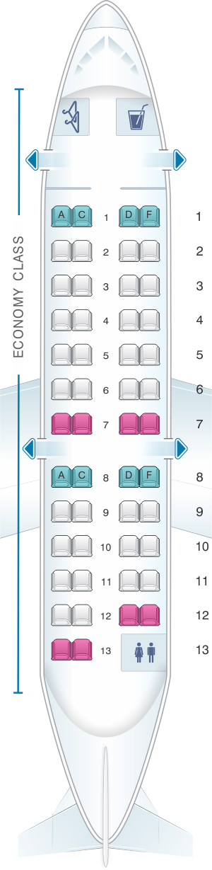 Canadair Regional Jet Seating Chart