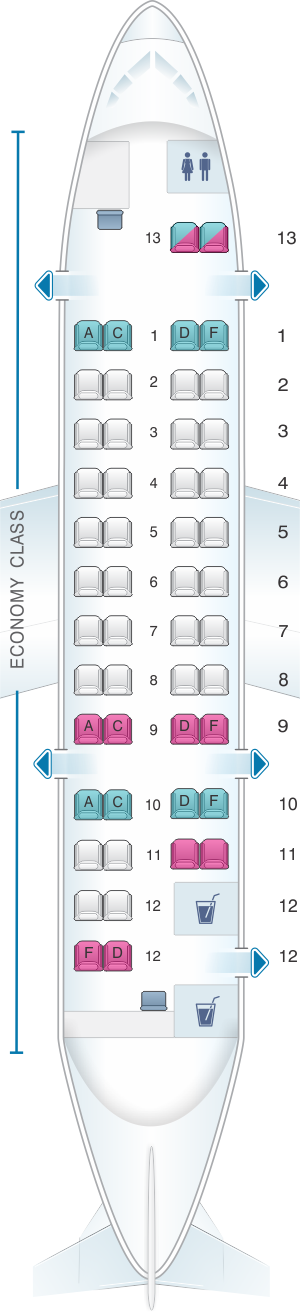 De Havilland Dhc 8 Dash 8 400 Seating Chart