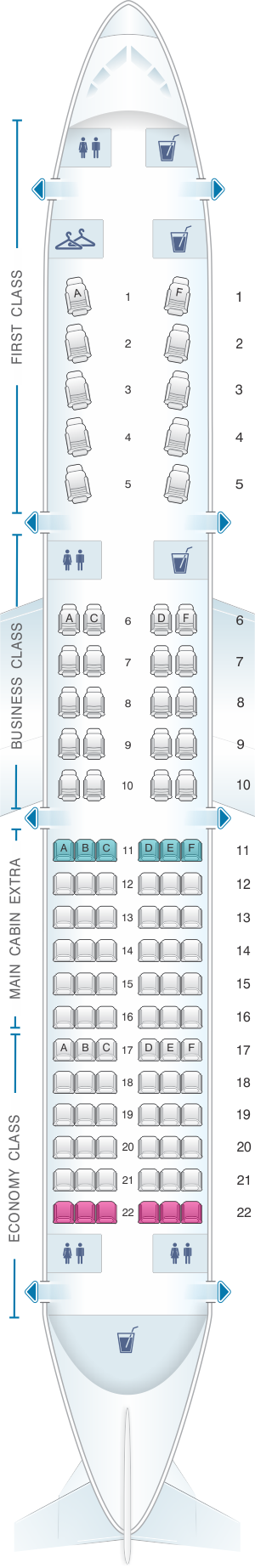 American Airlines Airbus A321 Seating Chart