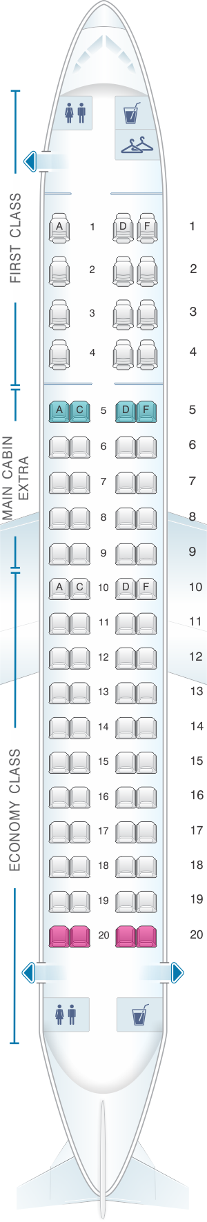 Embraer 175 Seating Chart