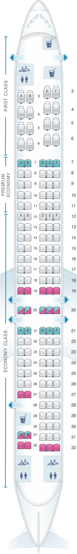 What is the MD 80 seating chart?
