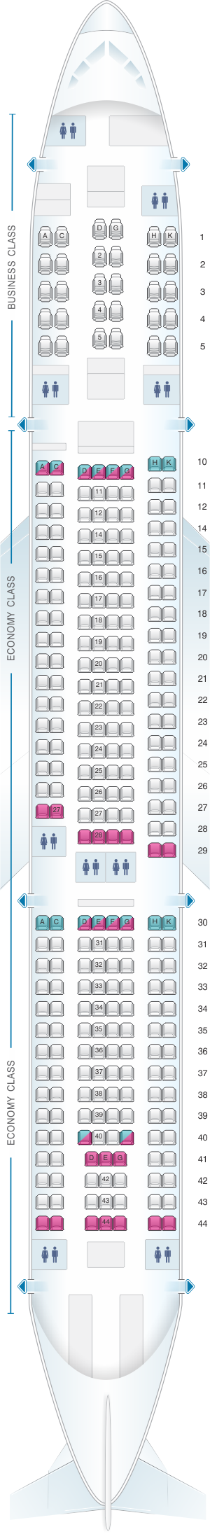 Asiana Airlines A380 Seating Chart