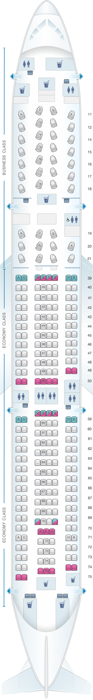 Cebu Pacific Airbus A330 Seating Chart