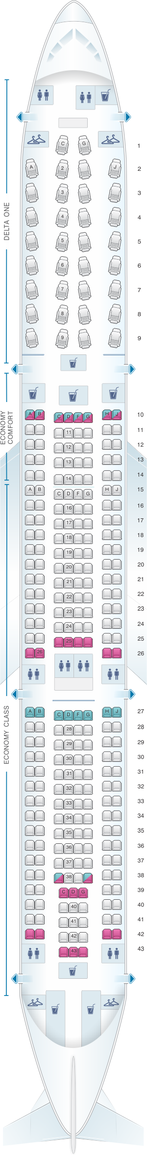 Airbus A333 Seating Chart Jet Airways