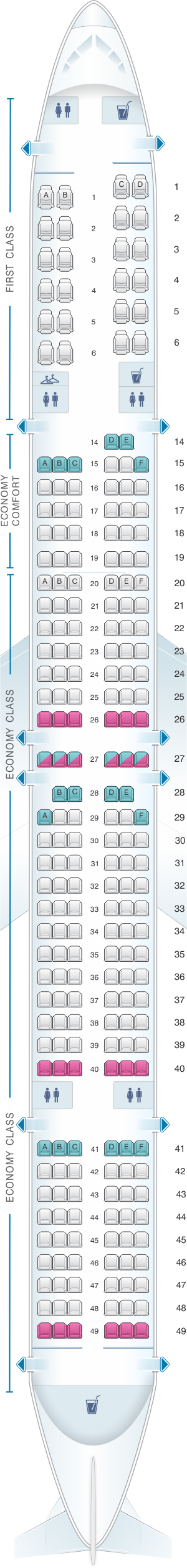 Boeing 757 300 Seating Chart United