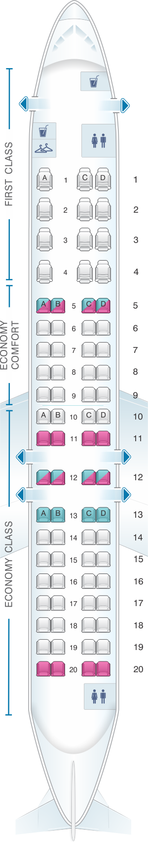 Canadair Regional Jet Delta Seating Chart