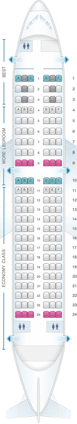 Seat Map Eurowings Airbus A319 Seatmaestro