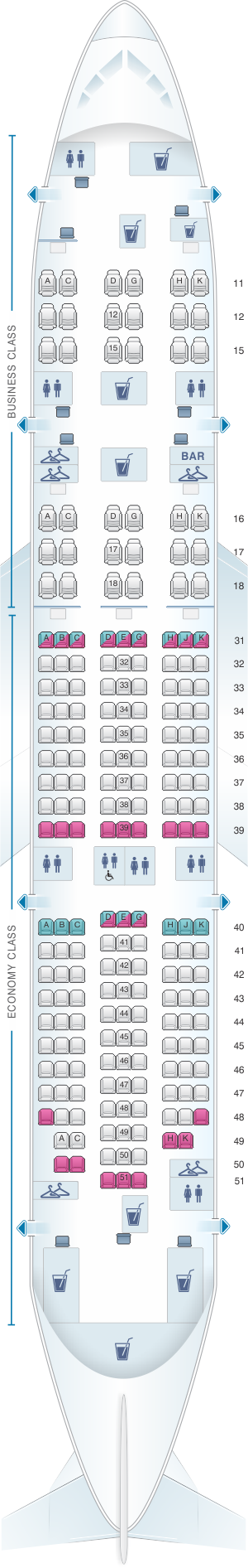 Cathay Pacific Flight 888 Seating Chart