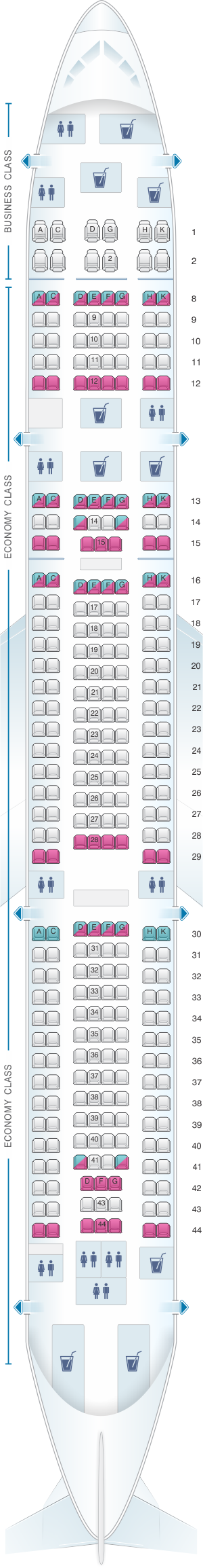 A340 500 Seating Chart