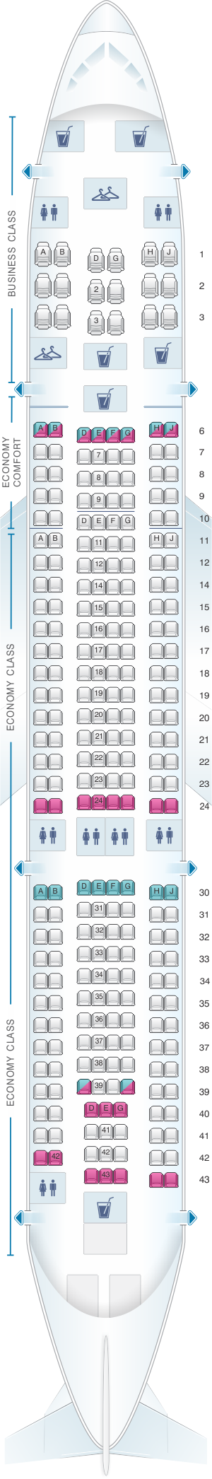 Airbus A330 220 Seating Chart