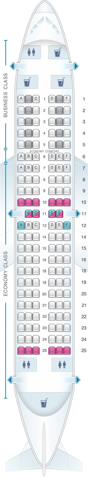 Seat map for KLM Boeing B737 700