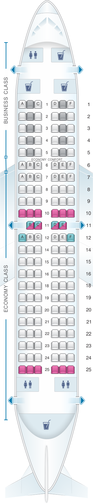 Seat Map KLM Boeing B737 700 | SeatMaestro.com