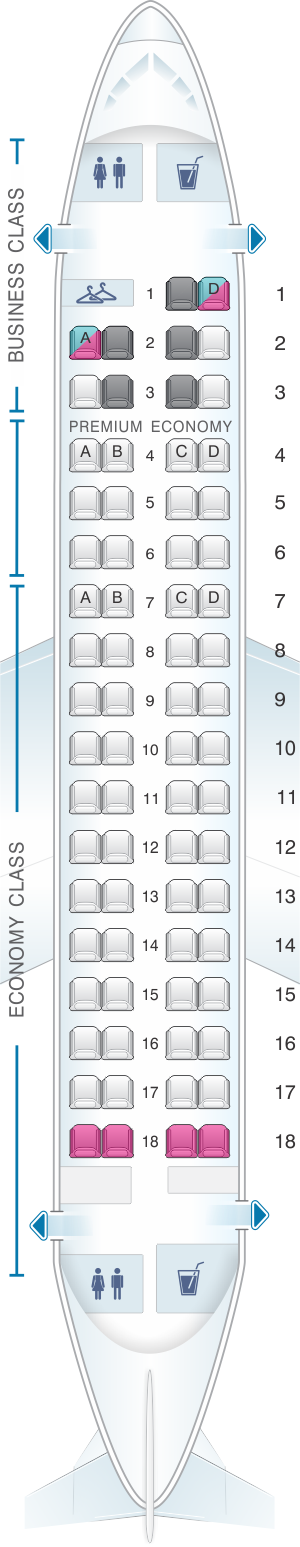 Embraer 170 E70 Seating Chart