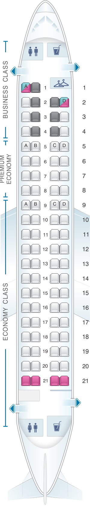 Embraer Emb 175 Jet Seating Chart