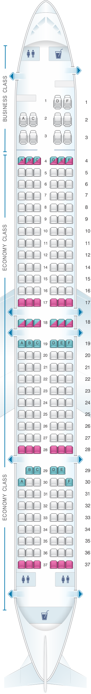 Seat Map Lion Air Boeing B737 900er