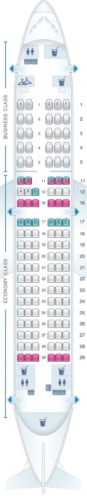 Airbus A319 100 Seating Chart