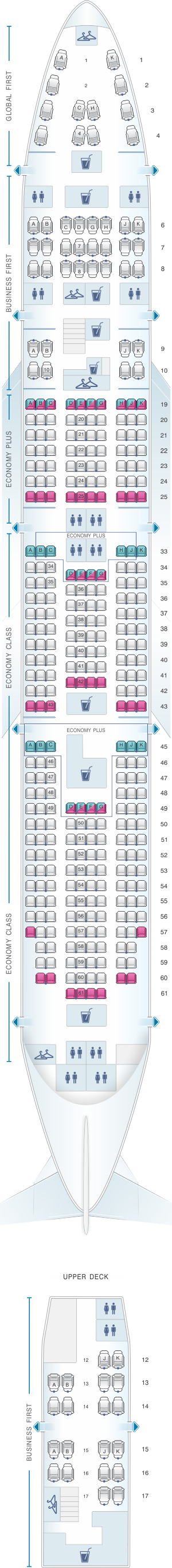 United Airlines Boeing 747 Seating Chart