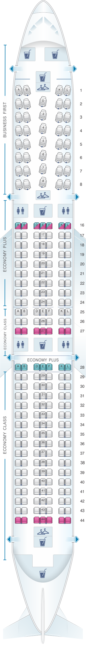 Boeing 767 400 Jet Seating Chart