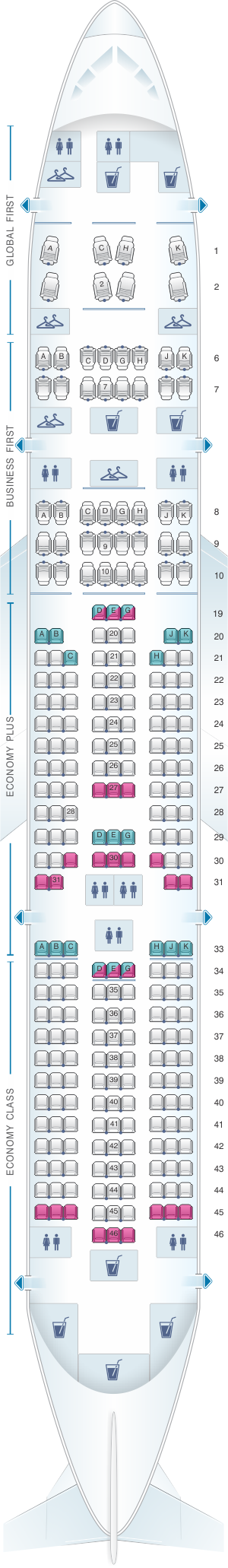 seat map united airlines 777