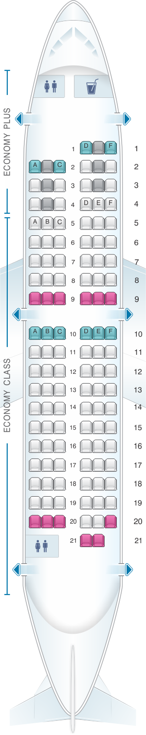 Seat Map Westjet Boeing B737 600 Seatmaestro