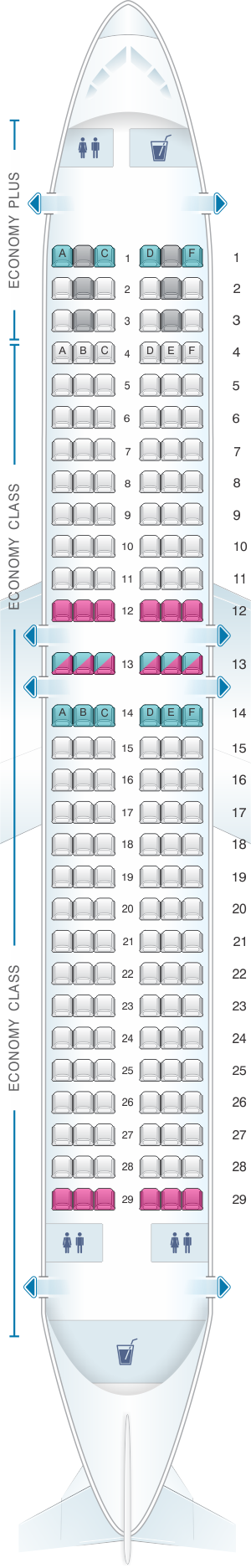 Westjet Boeing 737 700 Seat Chart