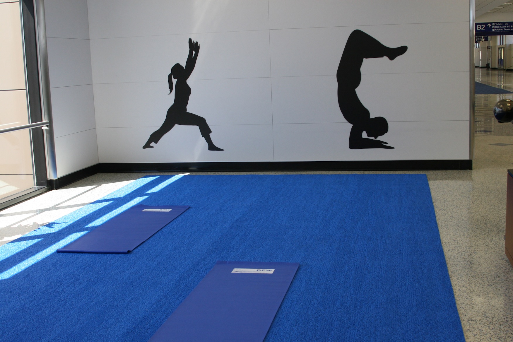 The meditation and yoga space at DFW