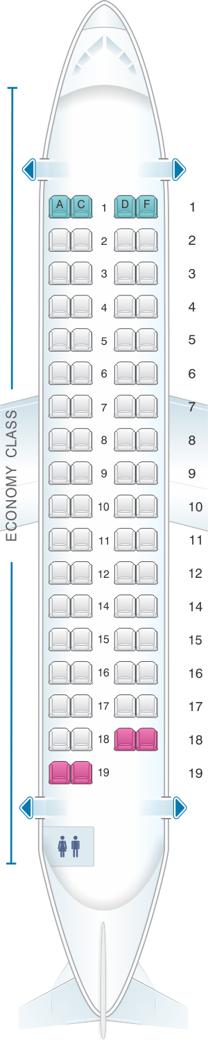 Seat map for HOP! ATR 72 500
