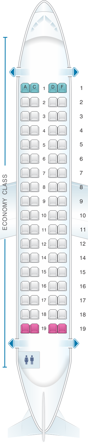 Seat map for HOP! ATR 72 600