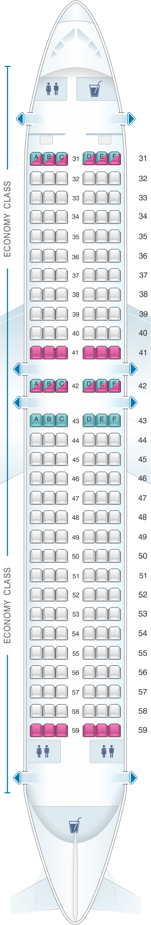 Airbus Industrie A318 Seating Chart