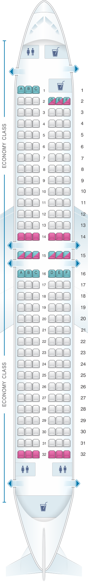 Seat map for TUI Boeing B737-800
