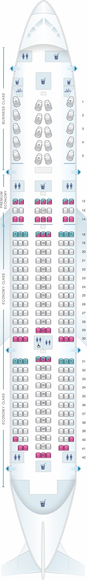 air canada seat map 787 9