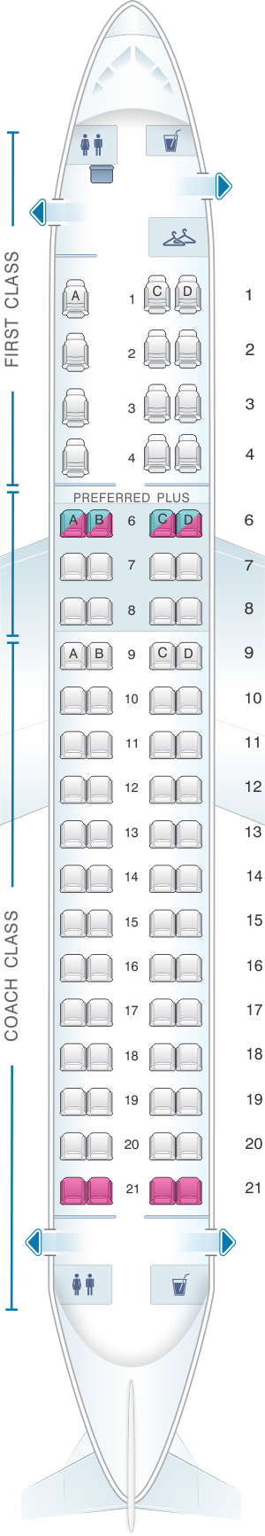 Seat Map Alaska Airlines Horizon Air