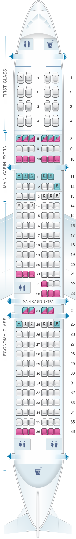 Aircraft A321 Seating Chart